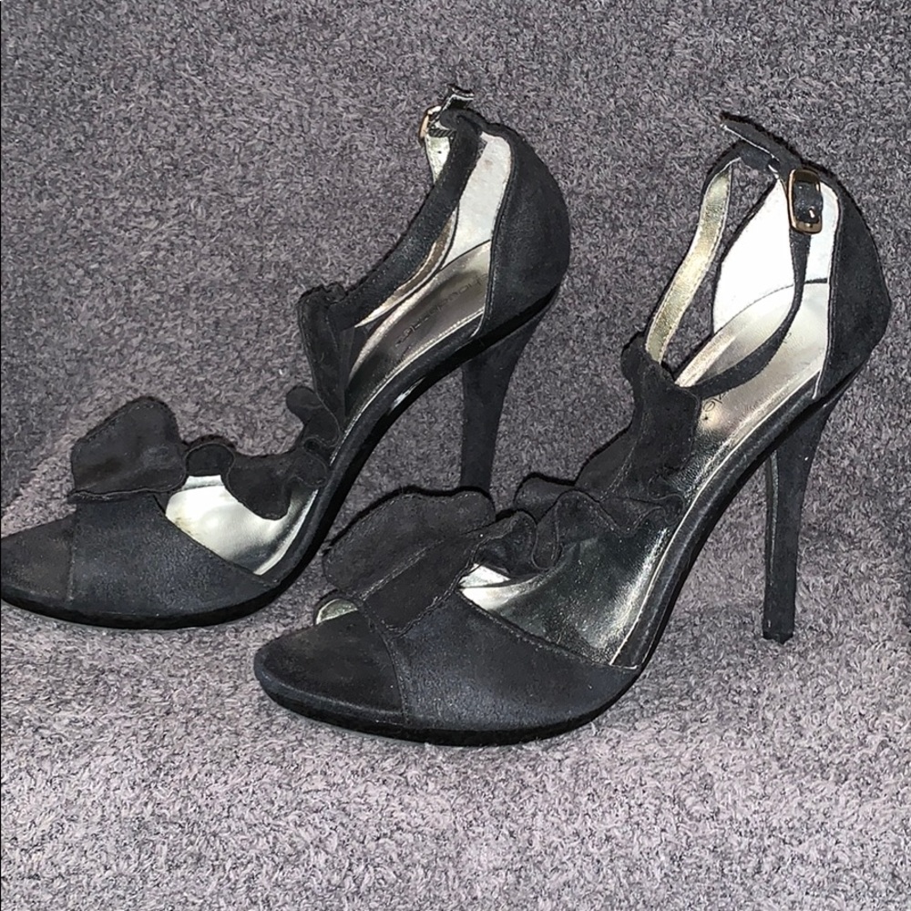 Suede Ruffle Heels - Picture 3 of 5